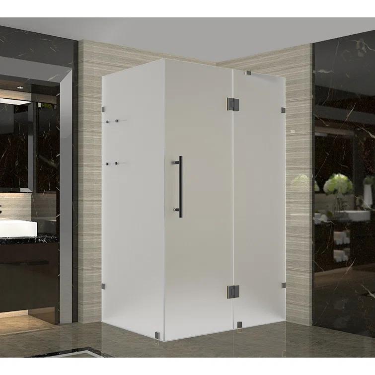 Aston Avalux GS 37" x 72" Square Hinged Shower Enclosure SEN992F-SS-3736-10