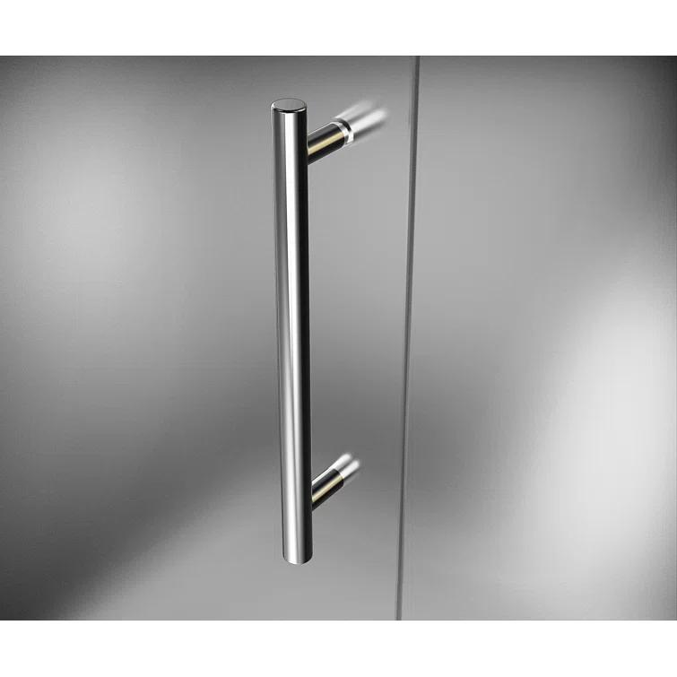 Nautis 72" H Hinged Frameless Shower Door