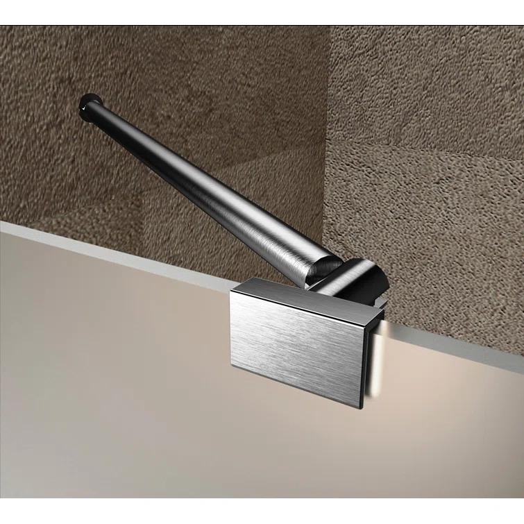 Nautis 72" H Hinged Frameless Shower Door