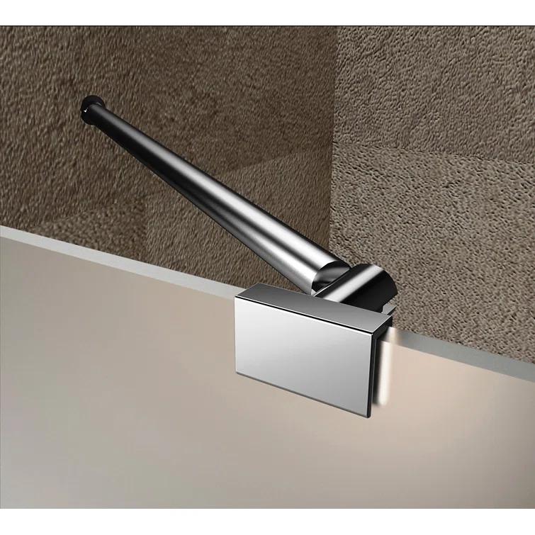 Nautis 72" H Hinged Frameless Shower Door