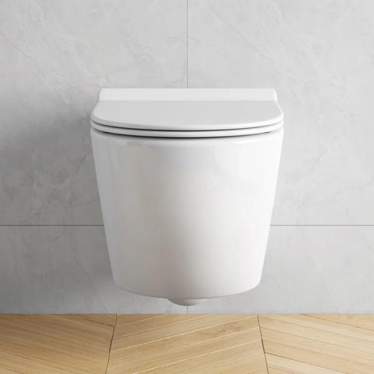 Hampton Elongated Wall Mount Toilet Wall Hung Toilet Bowl