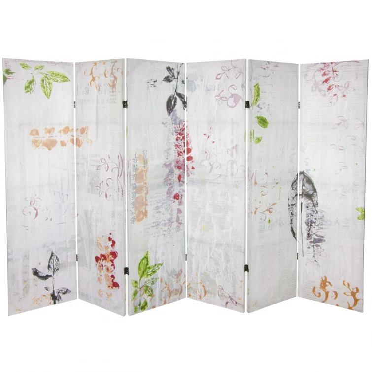 5 1/4 ft. Paradise Grove Canvas Room Divider - Oriental Furniture
