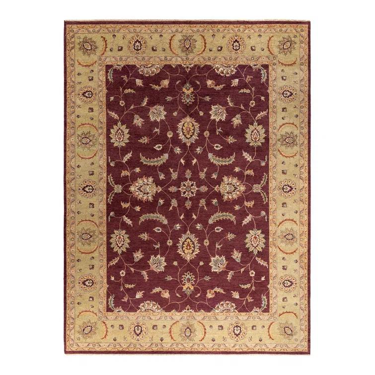 Solo Rugs Oushak One-of-a-Kind Hand-Knotted Area Rug - Red, 9' 2" x 12' 3"
