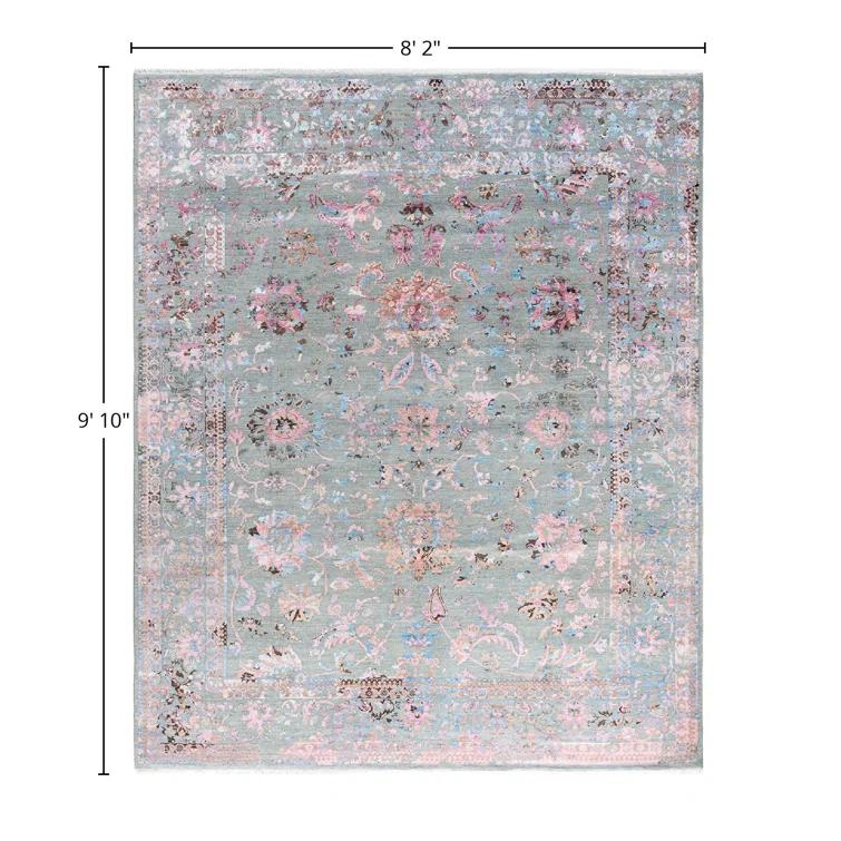 Overdyed One-of-a-Kind 8' 2" X 9' 10" Hand Knotted Area Rug