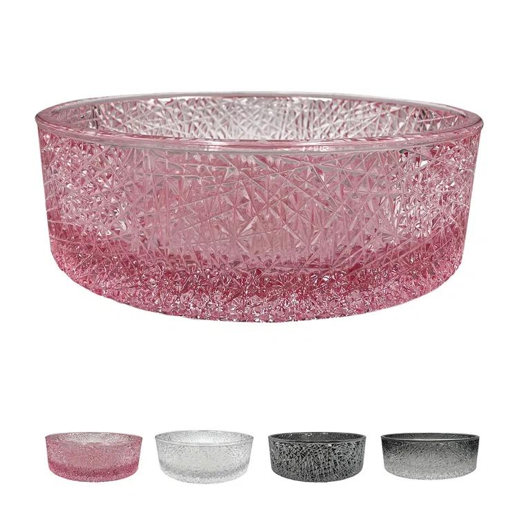 CastelloUSA Stadium 16" Glass Circular Bathroom Vessel Sink - Timeless Collection CB-VC-16-LPNT-16