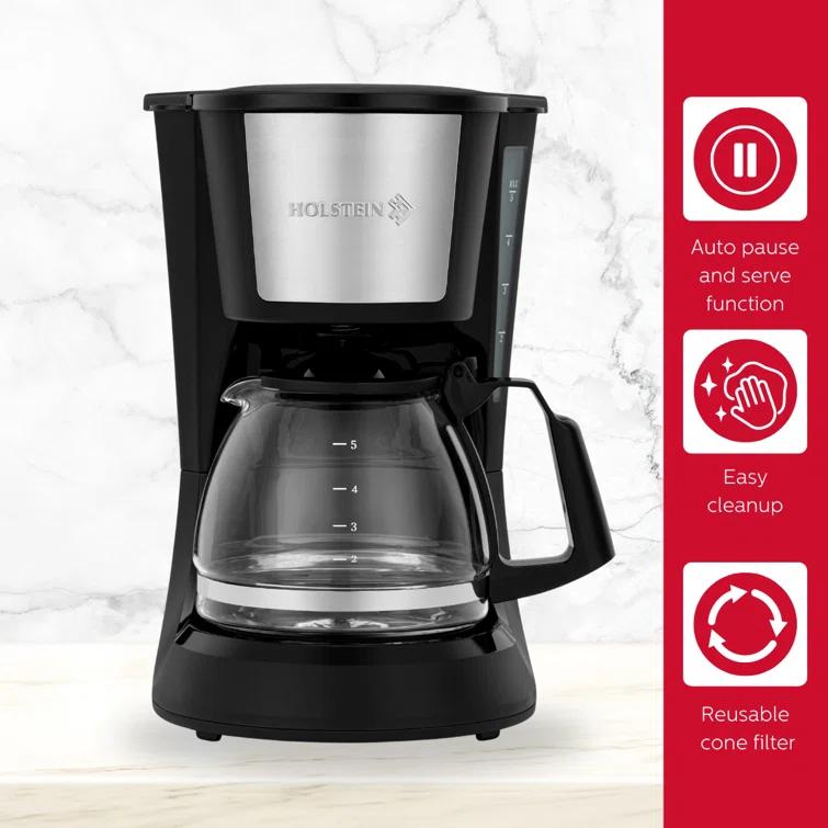 Holstein Housewares 5-Cup Coffee Maker