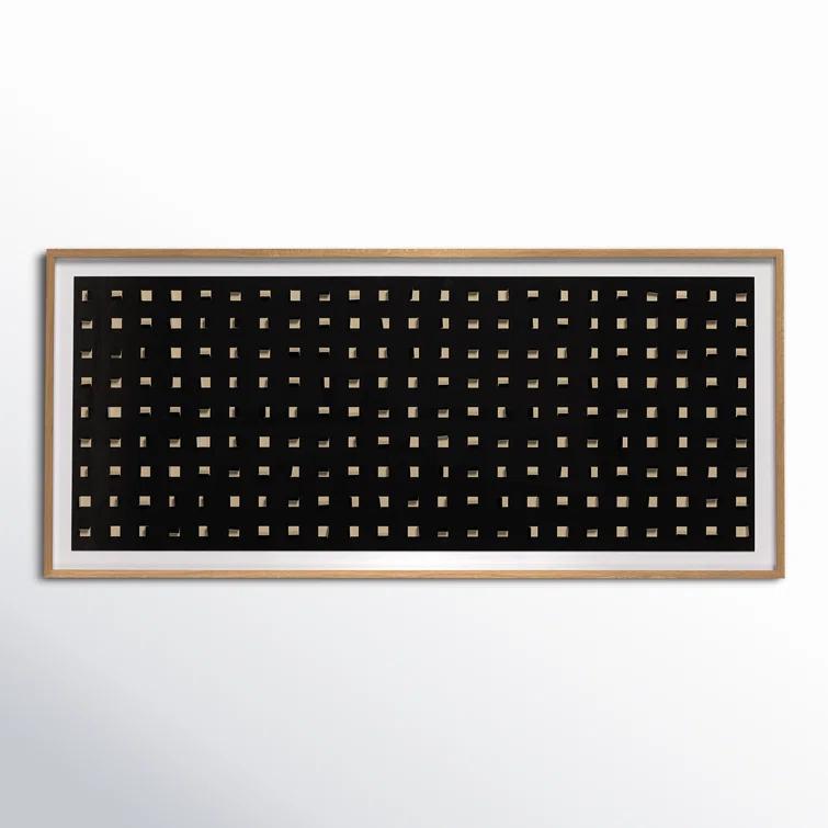 See Through Long Wall Art - Tan and Black