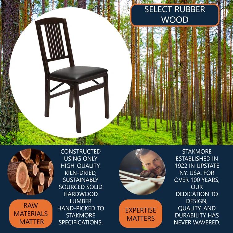 Stakmore Simple Mission Vinyl Padded Folding Chair (Set of 2)