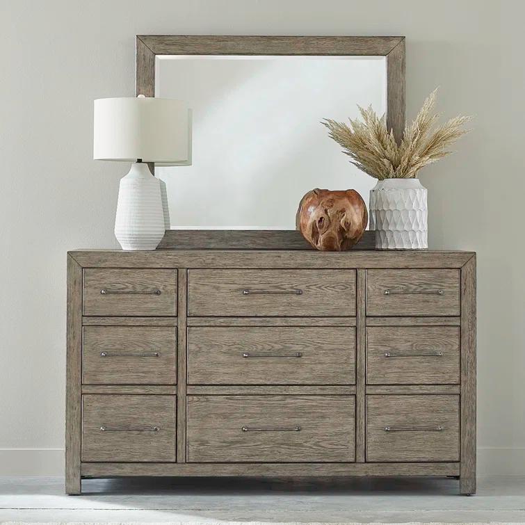 Jazaniah Panel Bed, Dresser And Mirror