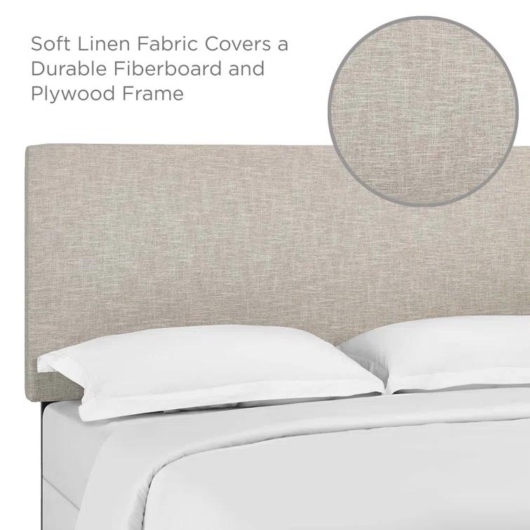 Modway Carson Carrington Stryn Upholstered Linen Fabric Headboard