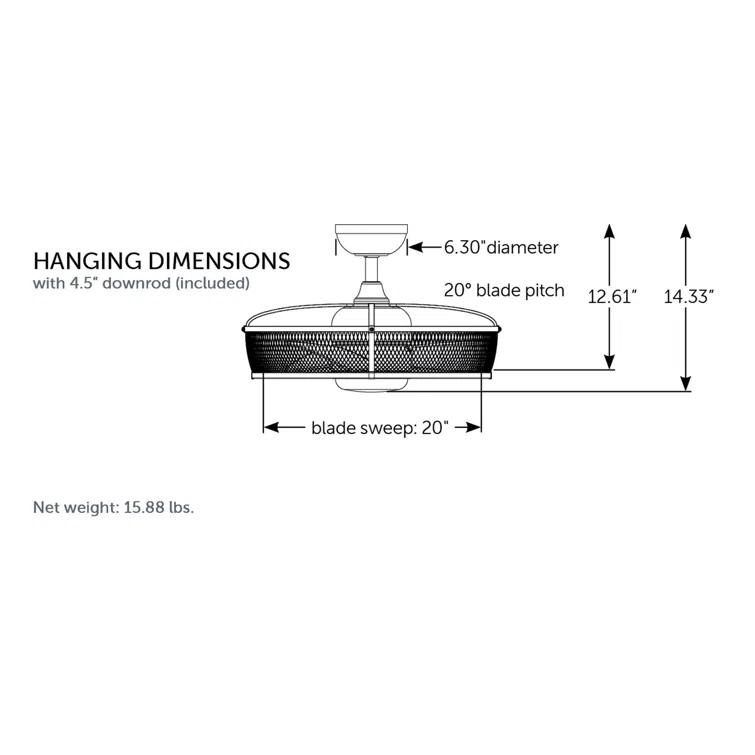 Henry Ceiling Fan With LED Light Kit (22")