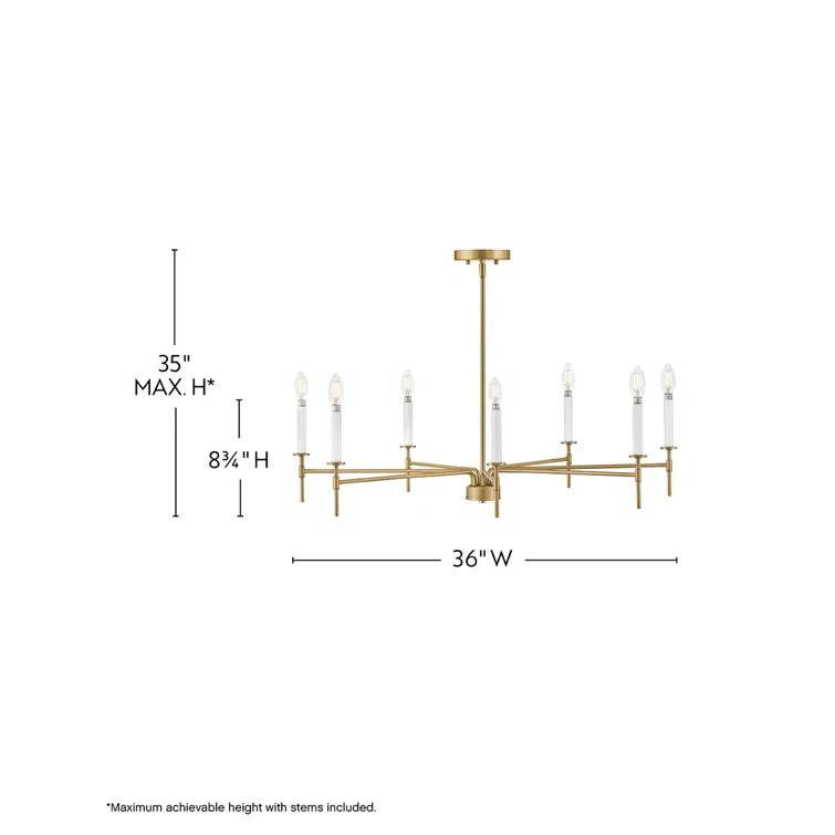 Hux 7-Light Exposed Candle Bulb Chandelier Pendant