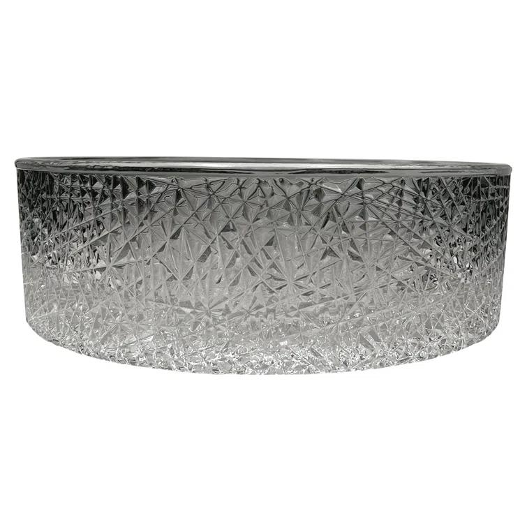 Stadium 14" Glass Circular Bathroom Vessel Sink - Timeless Collection