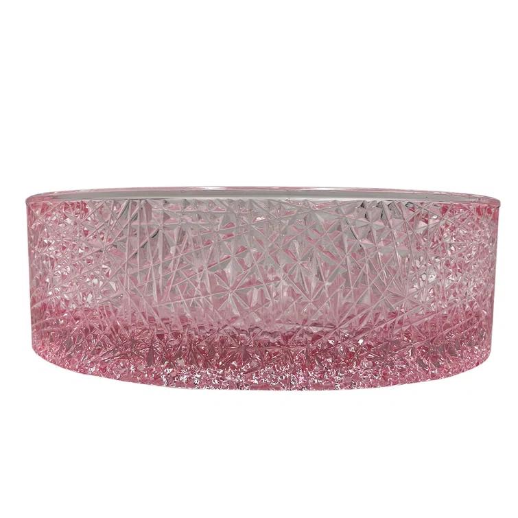 Stadium 14" Glass Circular Bathroom Vessel Sink - Timeless Collection