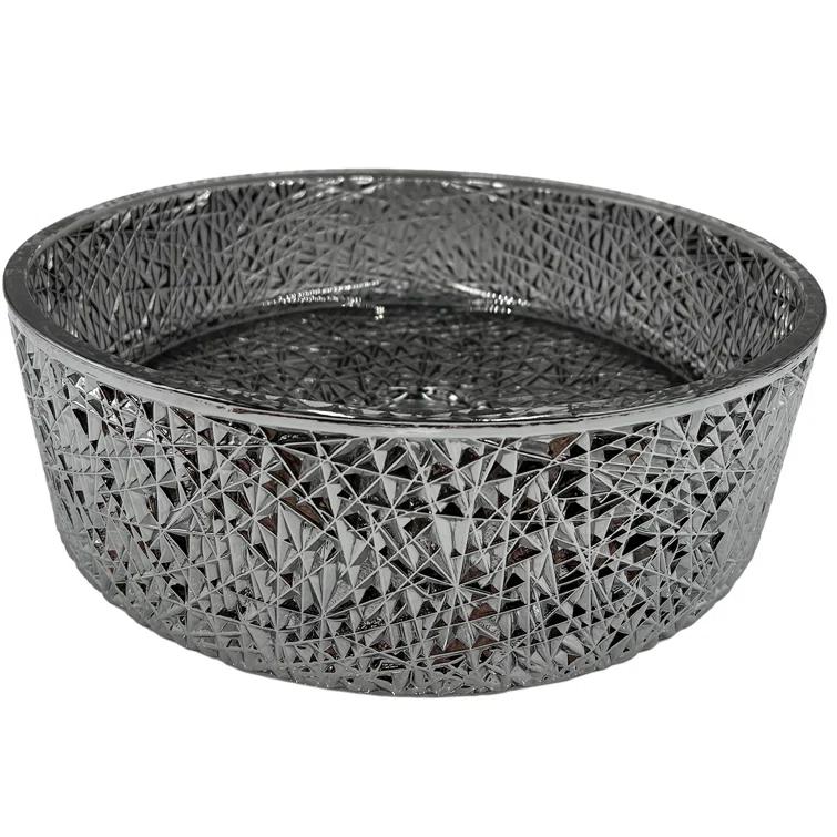 Stadium 14" Glass Circular Bathroom Vessel Sink - Timeless Collection