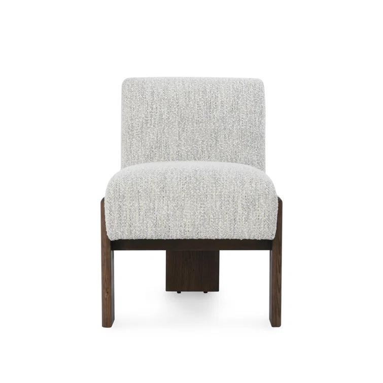 Chelsea Upholstered Fabric Dining Chair In Ivory