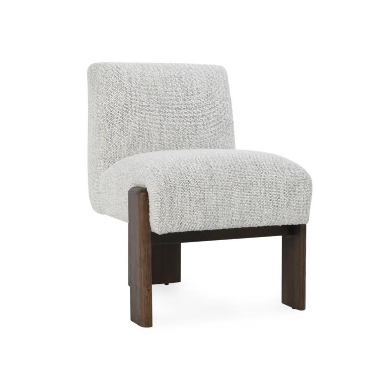 Chelsea Upholstered Fabric Dining Chair In Ivory