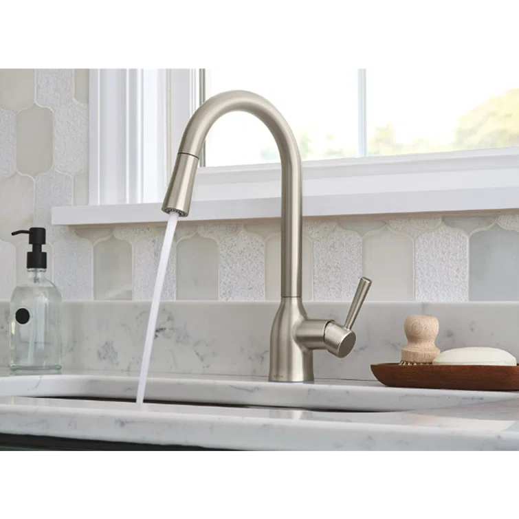 Adler Pull Down Single Handle Kitchen Faucet with Accessories