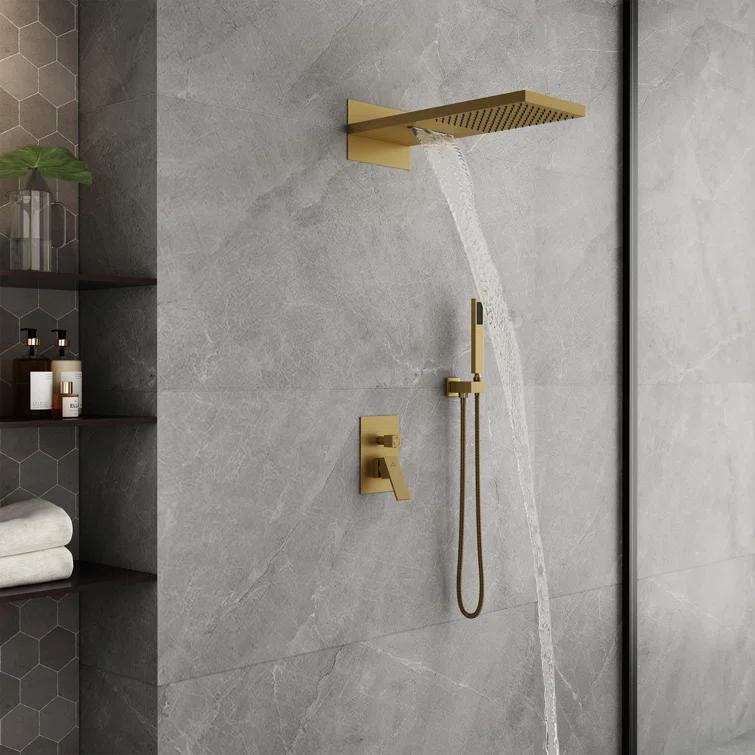 Cascade Bliss Luxury Complete Shower System with Rough-in Valve