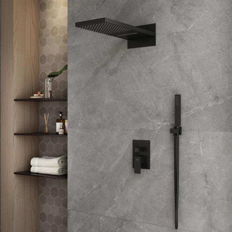 Cascade Bliss Luxury Complete Shower System with Rough-in Valve