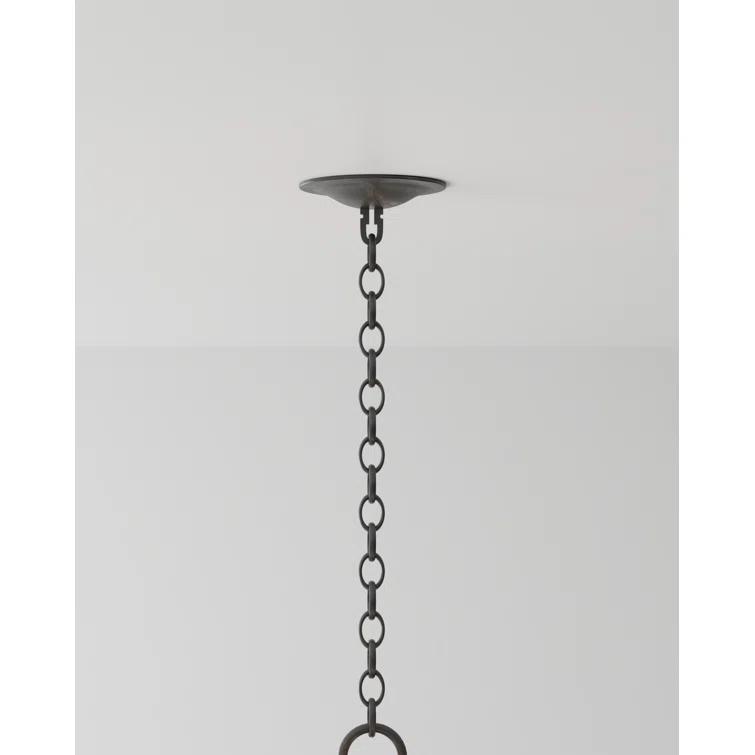 Bailey 6-Light French Black and Gold Leaf Chandelier