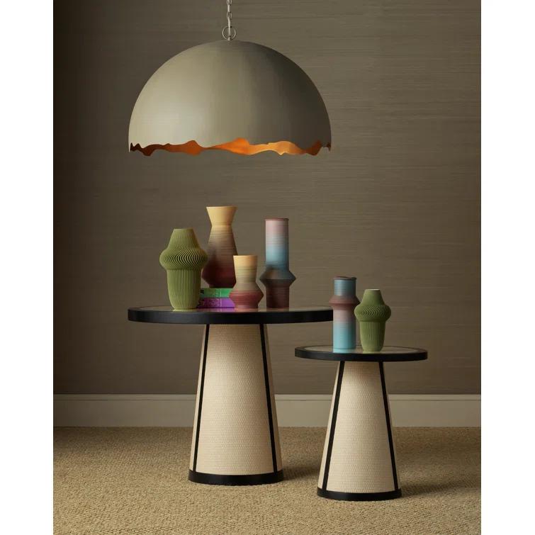 Currey & Company Deanna Raffia Entry Table