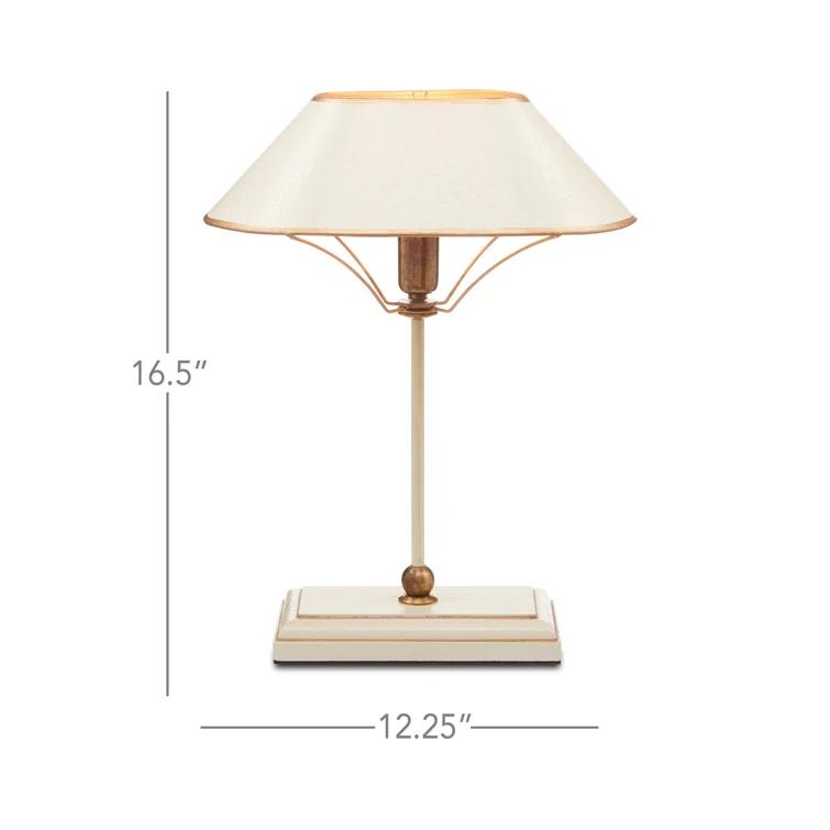 Daphne Ivory and Antique Brass Cordless Table Lamp