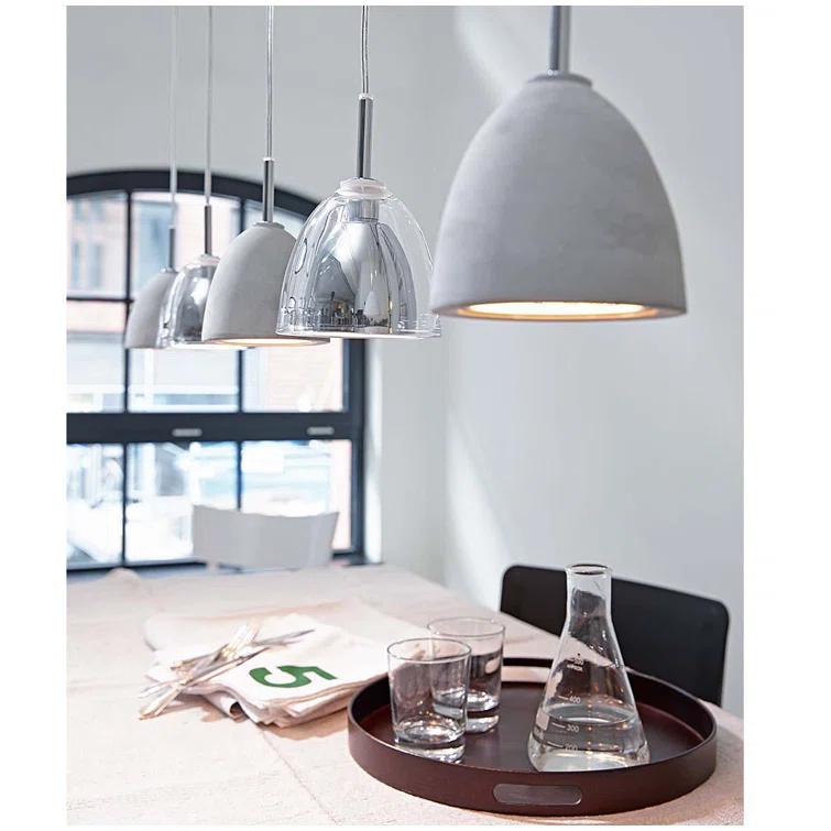 Extra Small White Concrete Pendant Light