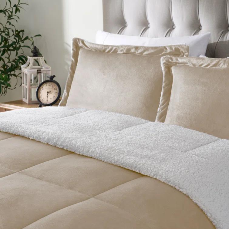 Ultra Plush Reversible Micro-Mink and Sherpa 3-Piece Comforter Set