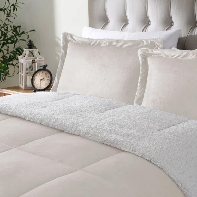 Ultra Plush Reversible Micro-Mink and Sherpa 3-Piece Comforter Set