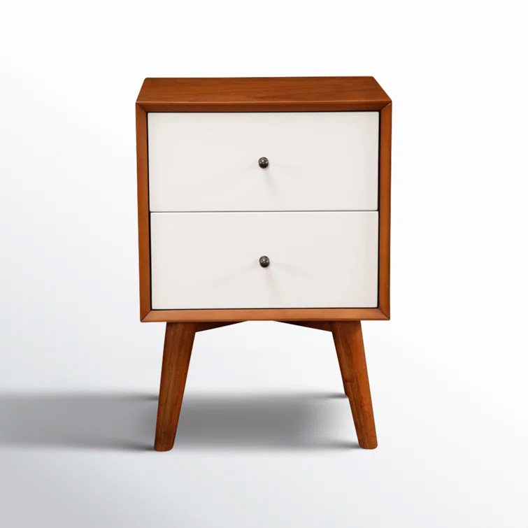 Williams 2 - Drawer Nightstand in Acorn/White