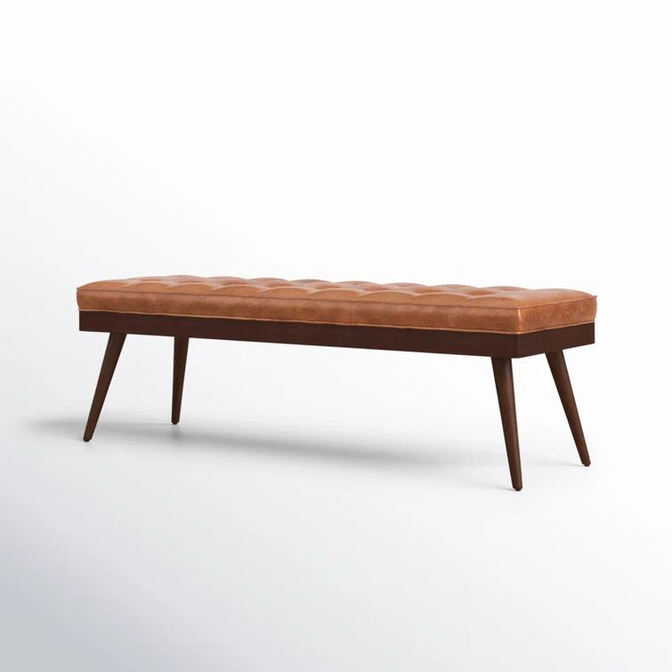 Athan Full-Grain Italian Genuine Leather Bench