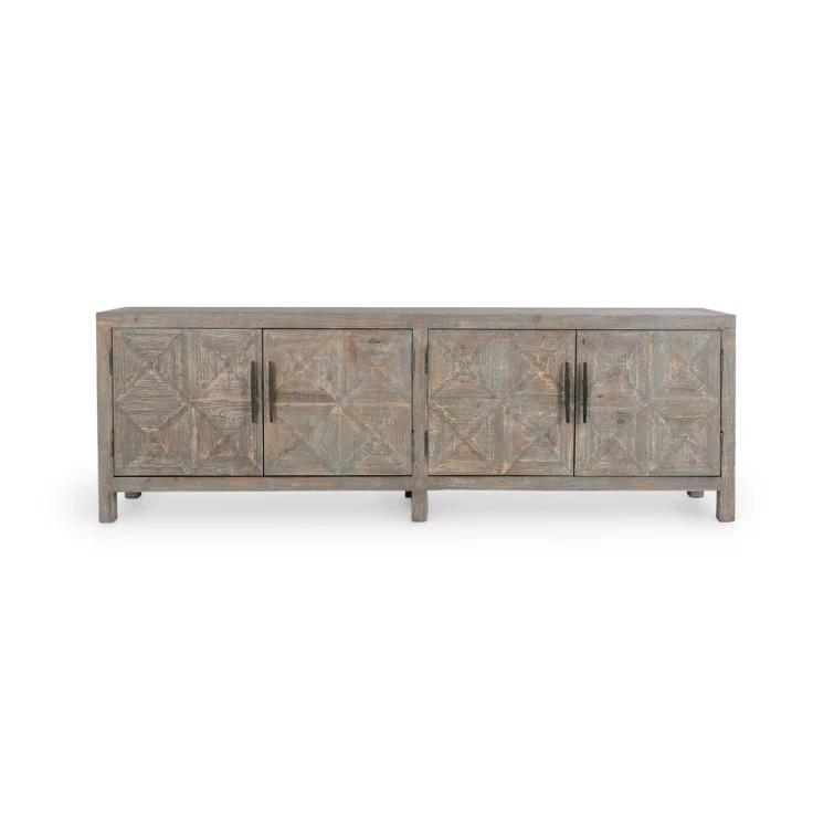 103.5'' Timeworn Gray Reclaimed Pine Wood Sideboard