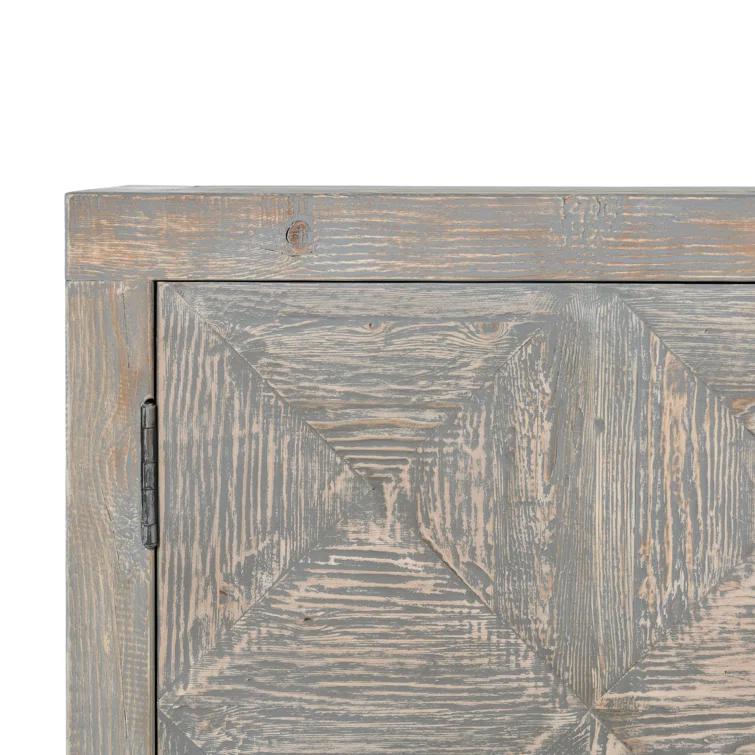 103.5'' Timeworn Gray Reclaimed Pine Wood Sideboard