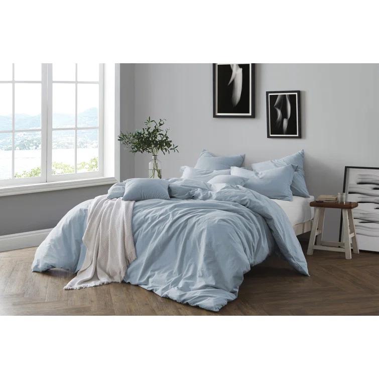 Swift Home 100% Cotton Crinkle Washed Duvet Cover Set