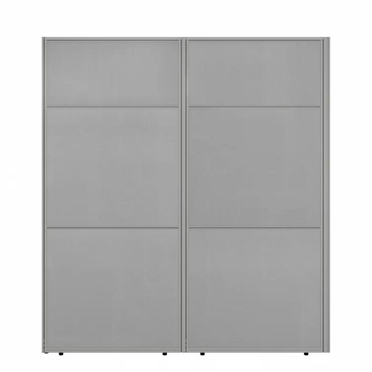 Bush Business Furniture Easy Office L-Shaped 1 Person Cubicle with Cable Management