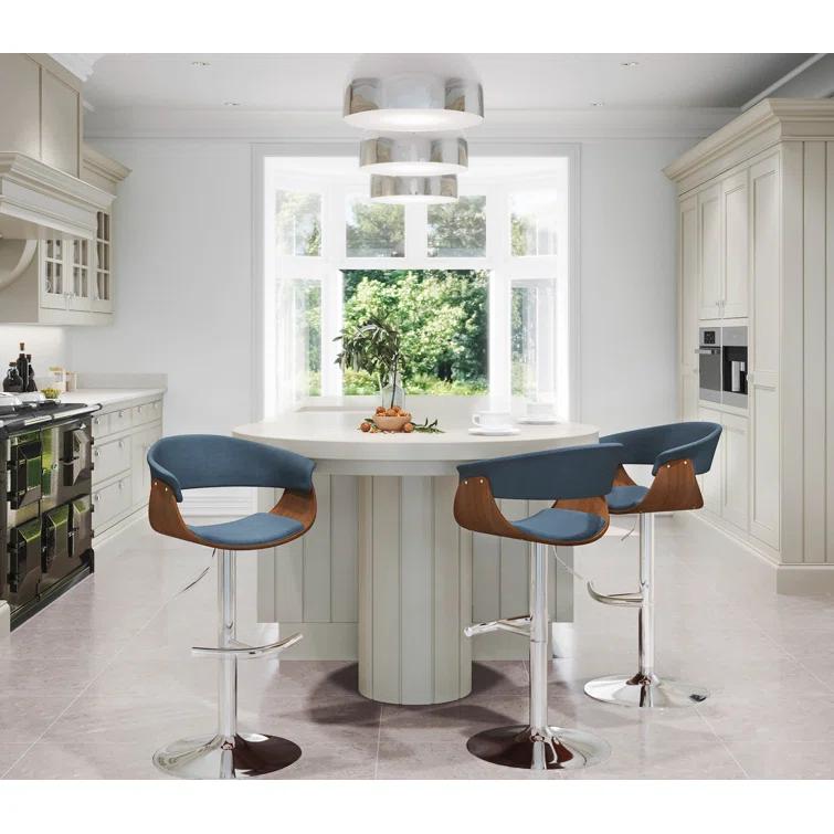 Vintage Mod Adjustable Barstool - Set Of 3