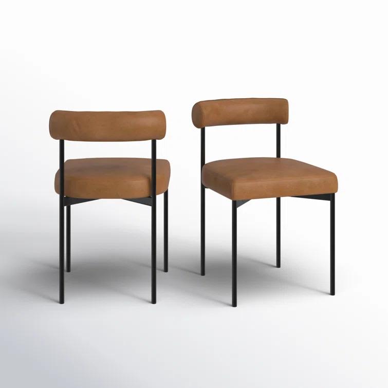 Dahlia 18'' H Upholstered Metal Side Chair
