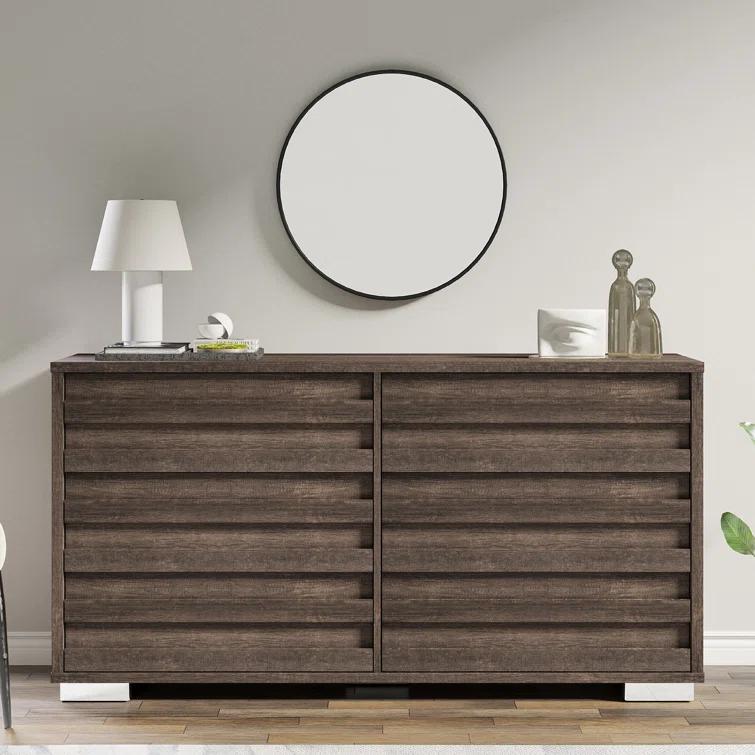 Louby 6 Drawers Dresser For Bedroom, 54" Wide Chest Of Drawers