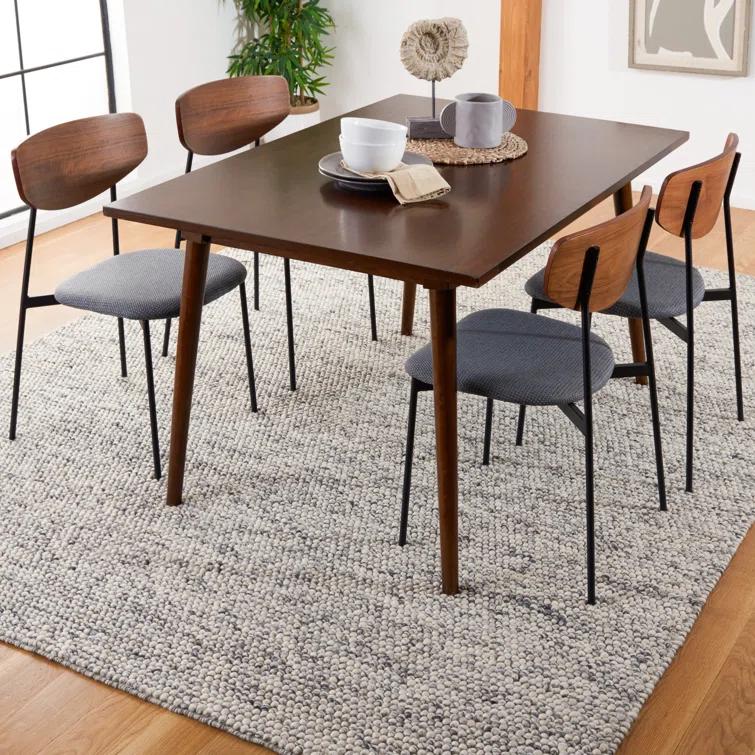 SAFAVIEH Natura Feride Geometric Area Rug, Light Grey/Ivory, 6' x 8'