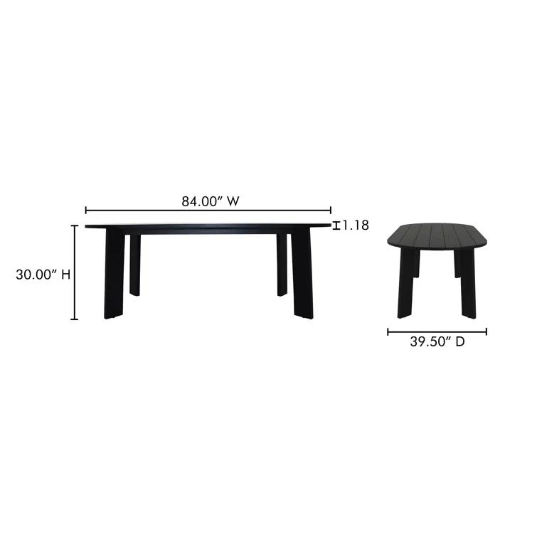 Pernelle 84'' Oval Outdoor Dining Table
