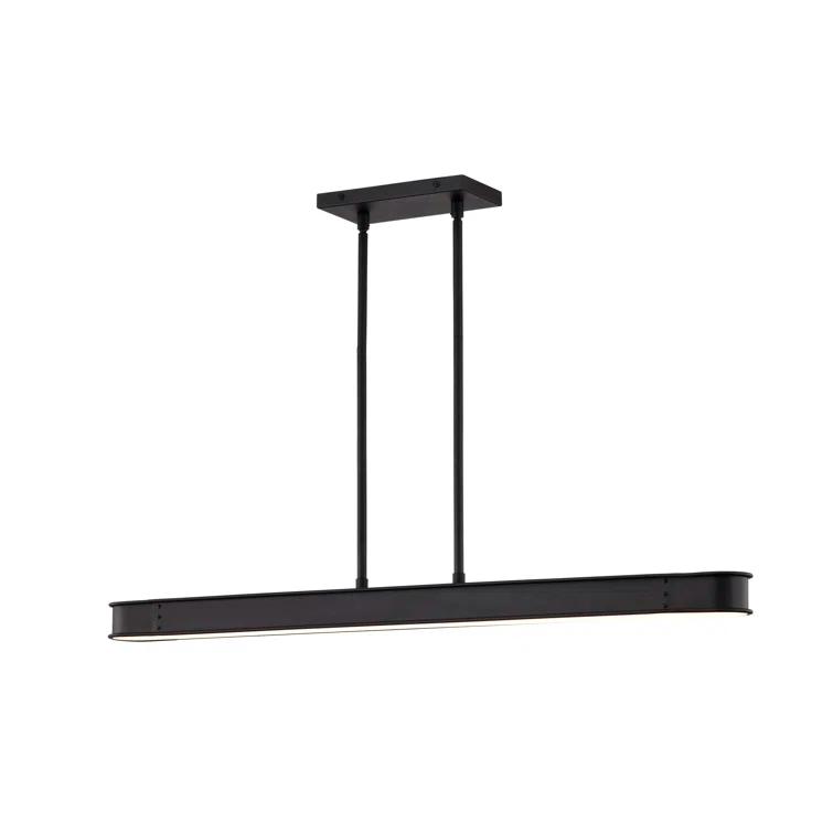 Keren - 36 Inch LED Island Pendant - Textured Black - Acrylic Lens
