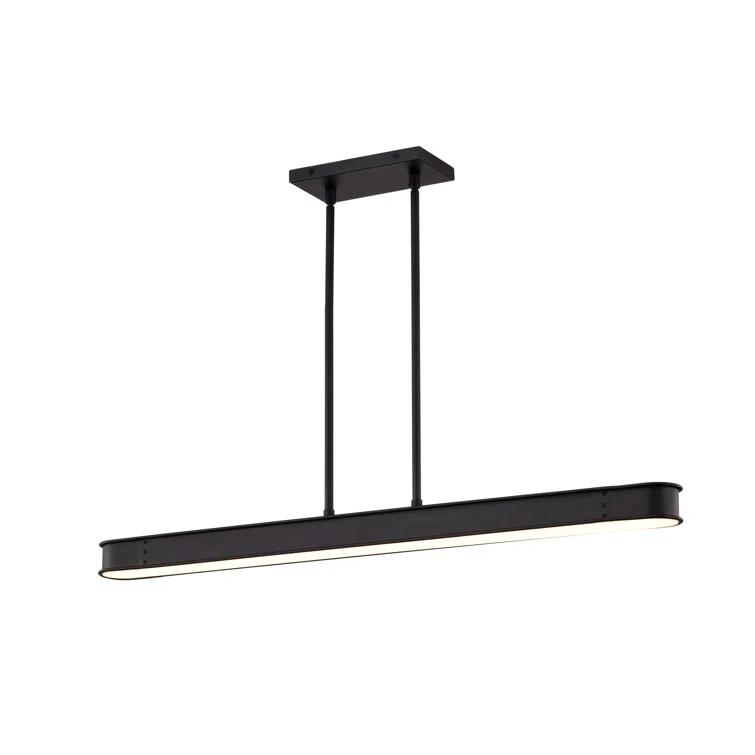 Keren - 36 Inch LED Island Pendant - Textured Black - Acrylic Lens
