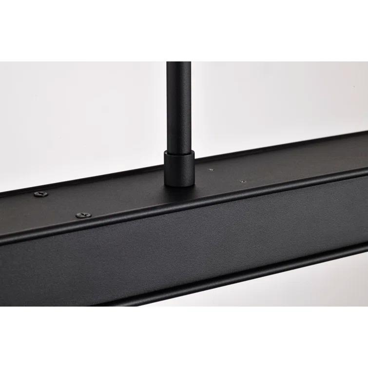 Keren - 36 Inch LED Island Pendant - Textured Black - Acrylic Lens