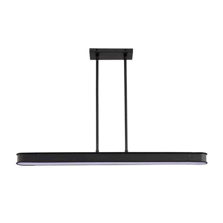 Keren - 36 Inch LED Island Pendant - Textured Black - Acrylic Lens
