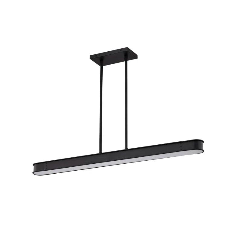 Keren - 36 Inch LED Island Pendant - Textured Black - Acrylic Lens