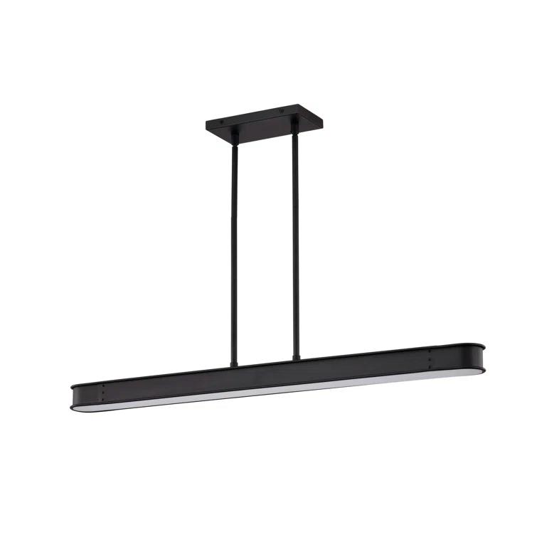Keren - 36 Inch LED Island Pendant - Textured Black - Acrylic Lens