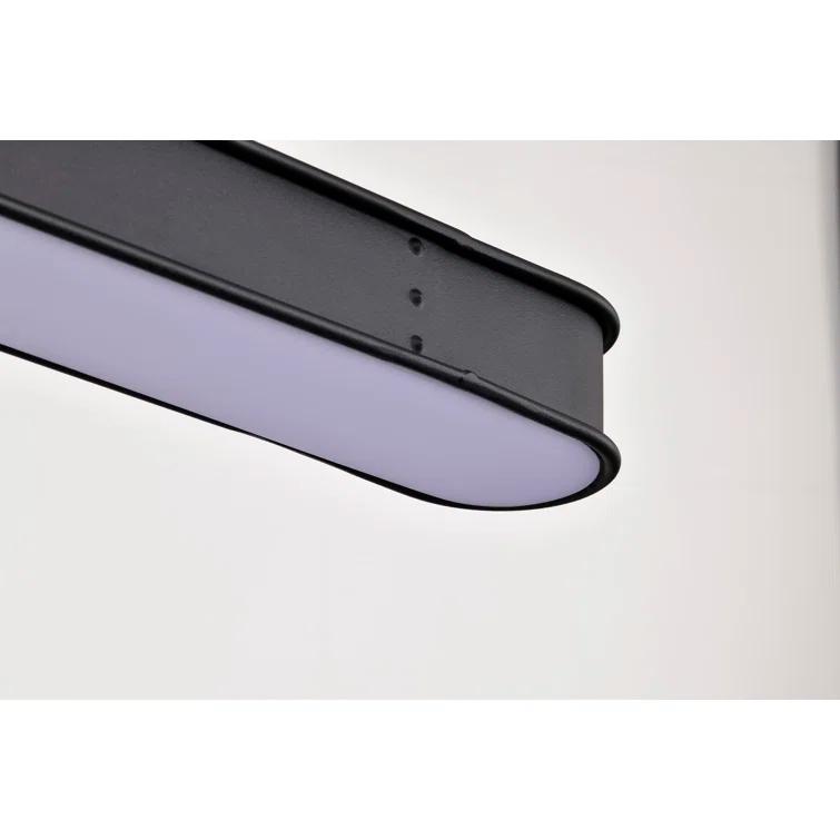 Keren - 36 Inch LED Island Pendant - Textured Black - Acrylic Lens