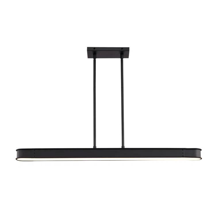 Keren - 36 Inch LED Island Pendant - Textured Black - Acrylic Lens