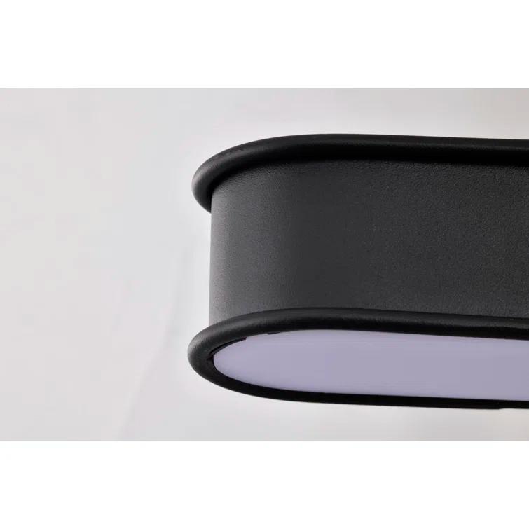 Keren - 36 Inch LED Island Pendant - Textured Black - Acrylic Lens